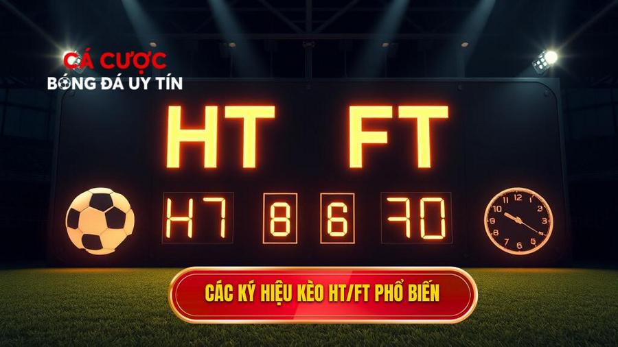 2. Các ký hiệu kèo HT FT phổ biến Các ký hiệu kèo HT FT phổ biến